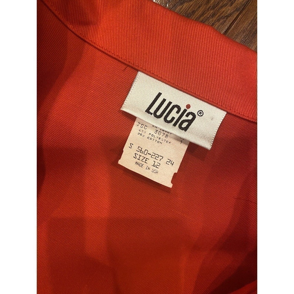 Red Weathervane Jacket by Lucia Vintage Y2K 90s Women’s Size 12 Rare Find - Picture 3 of 3